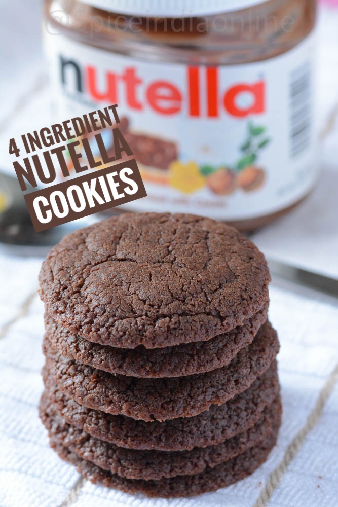 Easy 4Ingredient Nutella Cookies — Mullaiskitchen