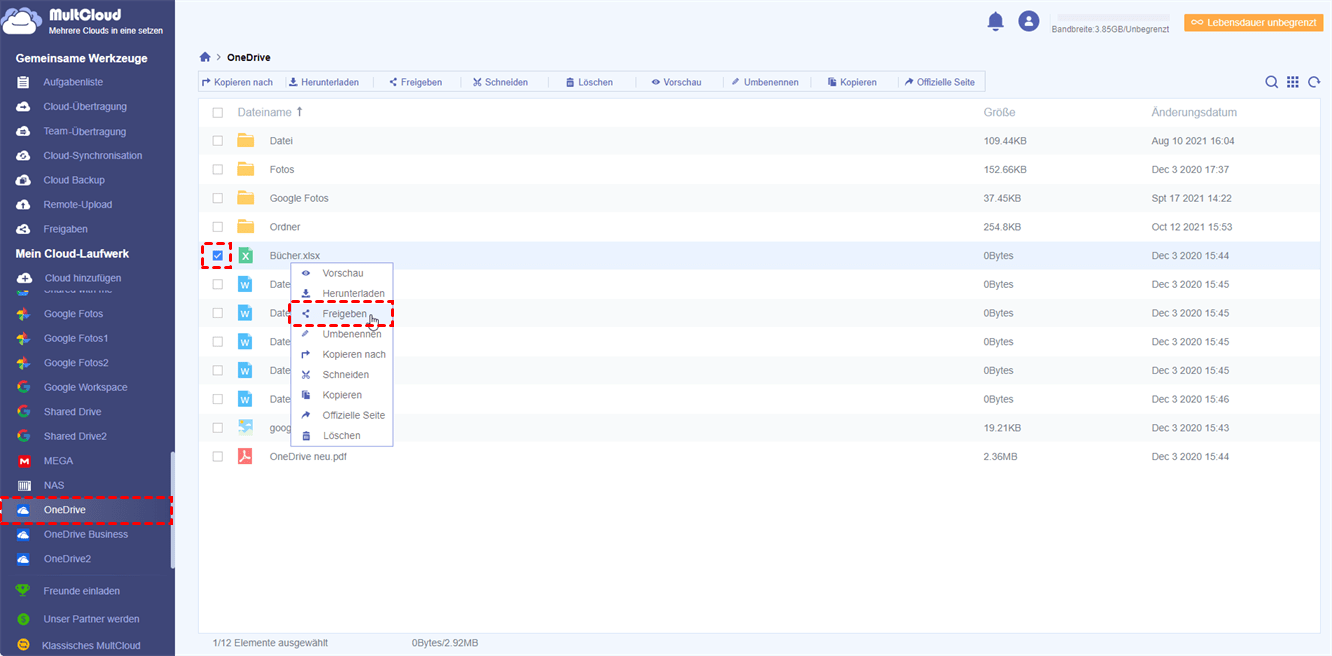 OneDrive mit Google Drive freigeben Auf 3 praktische Weisen MultCloud