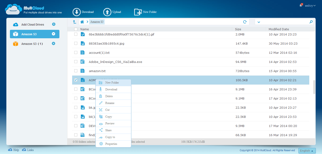 MultCloud Makes Amazon S3 Moving Files Between Different Buckets Easily