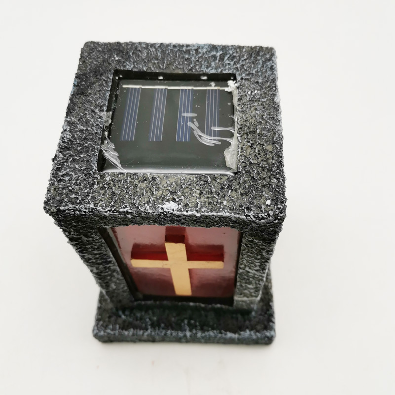 solar led cross solar grave light
