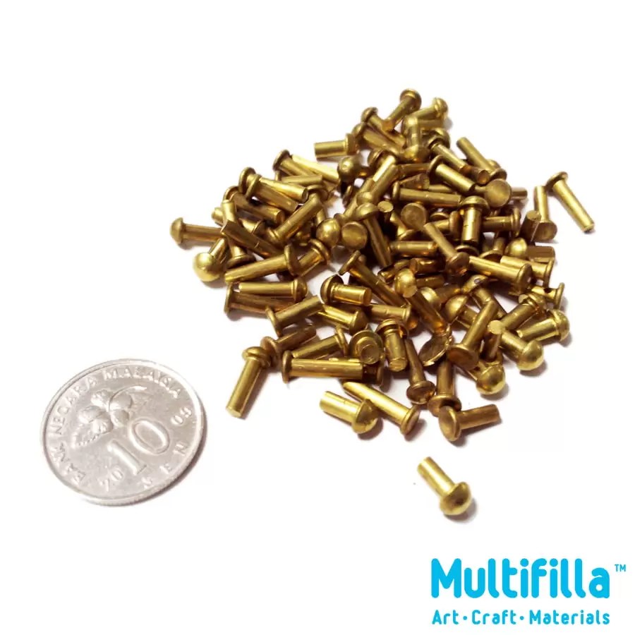 Solid Brass Rivet approx. 100pcs Multifilla