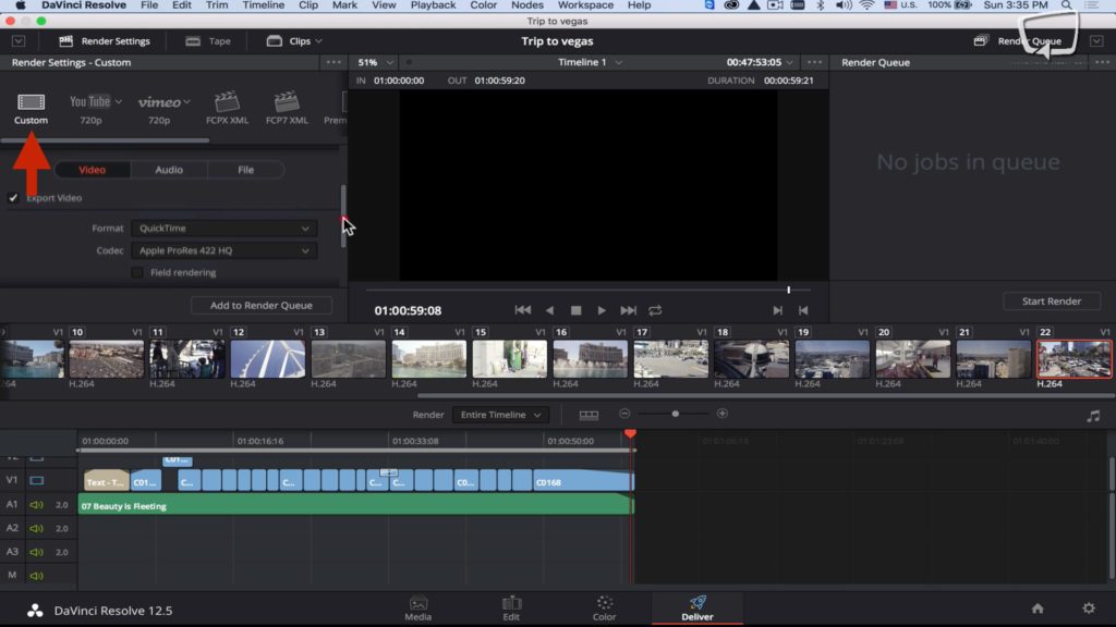 How to Export Resolve file to ProRes, MP4, MOV, AVI?