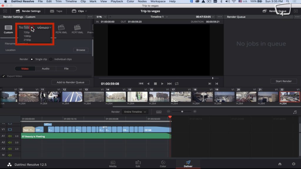 How to Export Resolve file to ProRes, MP4, MOV, AVI?