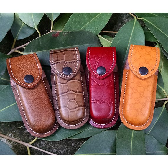 Folding Knife Leather Pouch Sheath KSH01 Multiplex Traders
