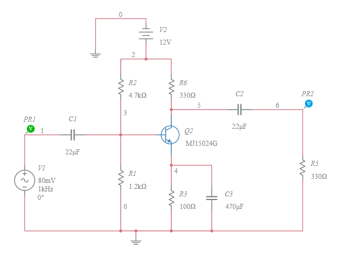 class A power amplifier (1) Multisim Live