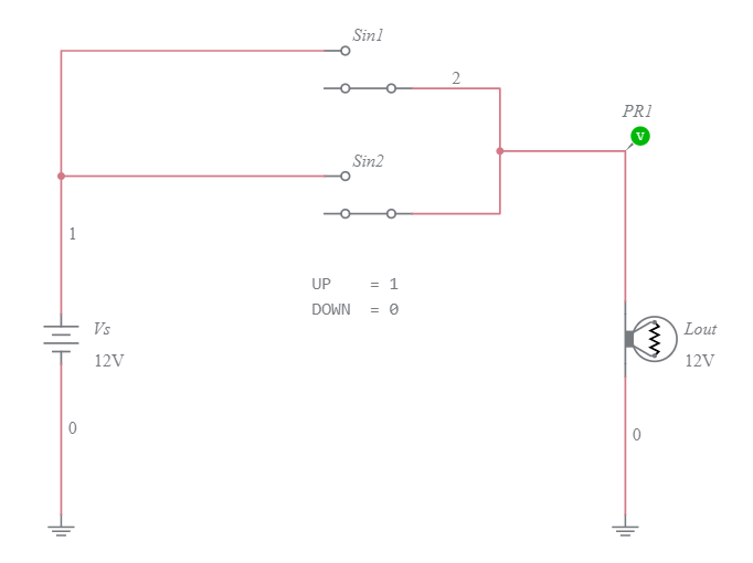 SPDT Switch Model Of OR Gate Multisim Live