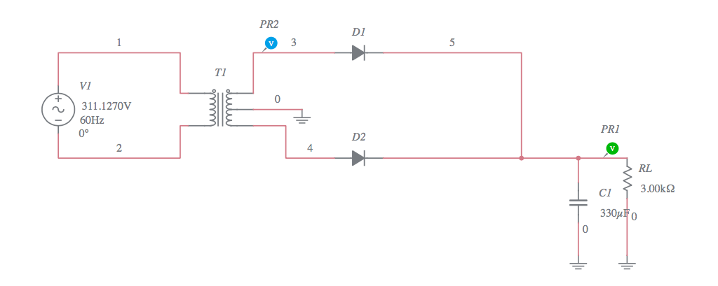 Circuit Diagram Of Full Wave Rectifier With Center Tap Transformer