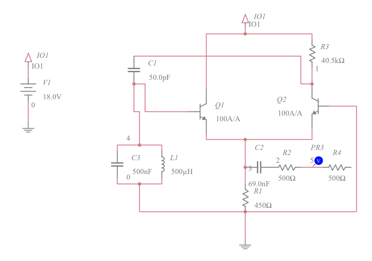 inductor or LC self resonance tester. Multisim Live