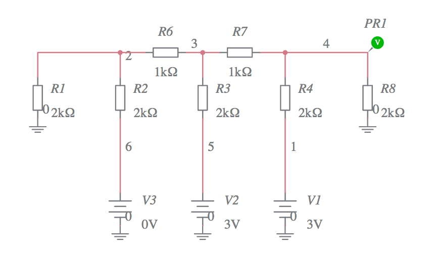 Voltage Ladder Multisim Live