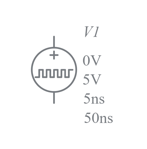 a pulse voltage source Multisim Live