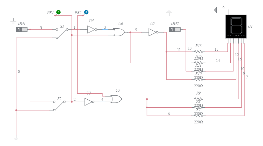 Seven Segment Displays Multisim Live
