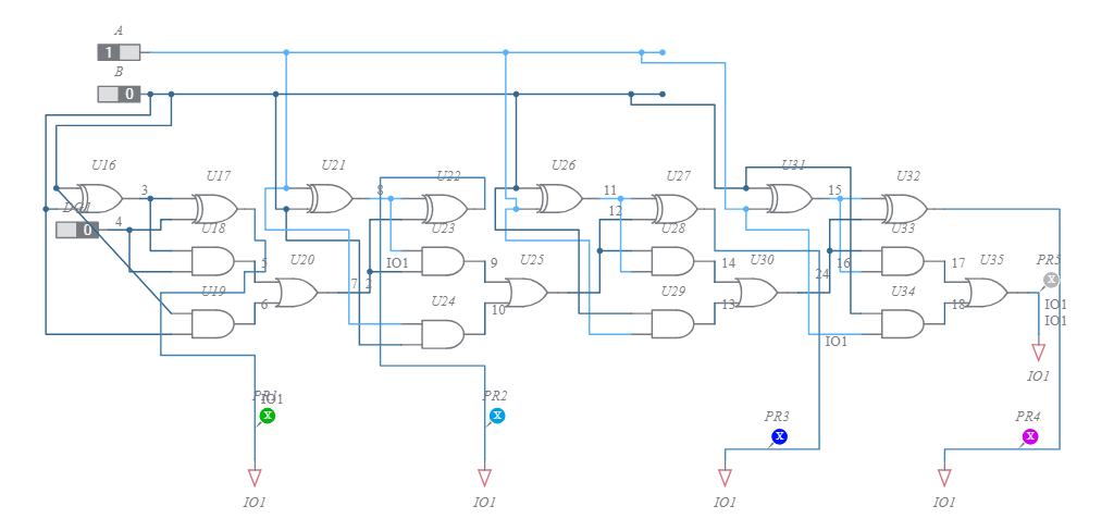 4 Bit Adder Multisim Live