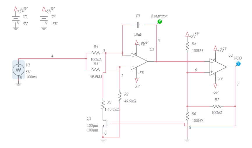 Voltage Controlled Oscillator Multisim Live