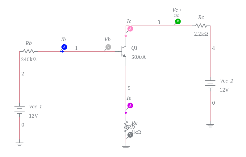 bjt fixed bias configuration Multisim Live