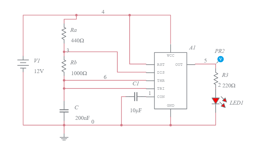 clock pulse generator Multisim Live