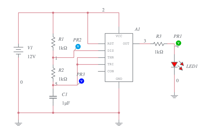 Circuit Diagram For 555 Ic Timer Blinking A Led - Circuit Diagram