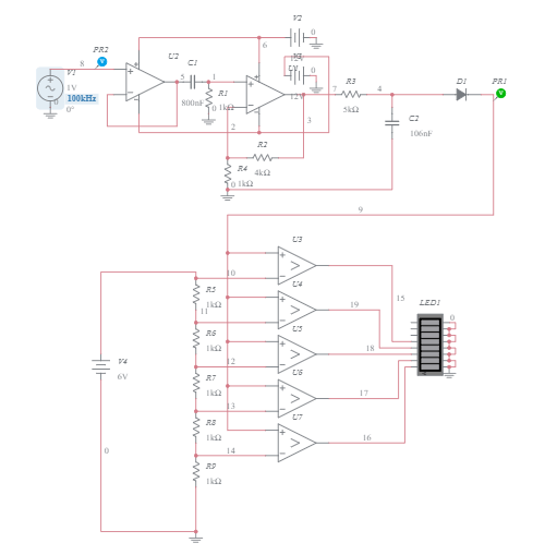 Spectrum analyser Multisim Live