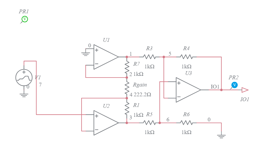 ECG Signal with in amp - Multisim Live