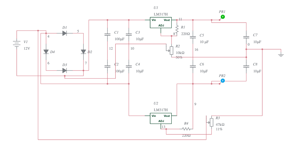 125V Dual Power Supply Multisim Live