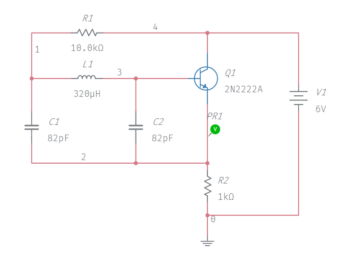 Colpitts Oscillator Multisim Live