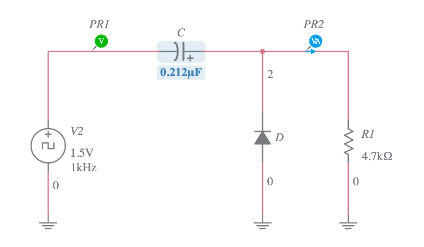DiodeCapacitor Clamper Multisim Live