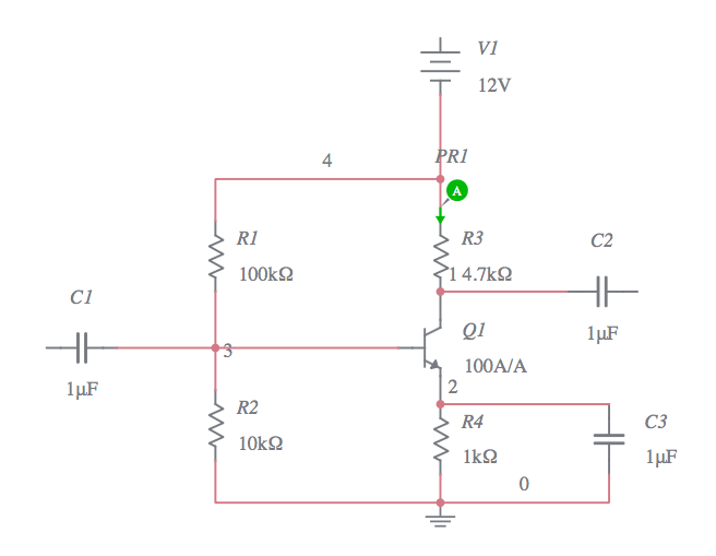 Voltage Divider Bias Amplifier Multisim Live