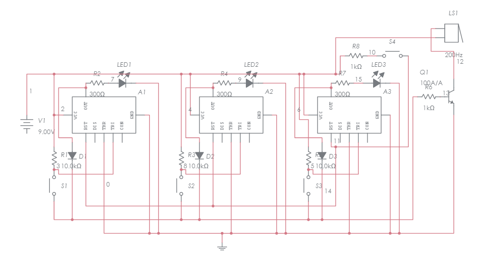 4 Player Quiz Buzzer Circuit Diagram - Circuit Diagram