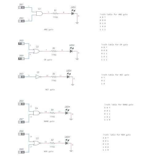 Logic gates Multisim Live