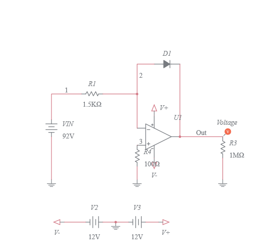 logarithmic amp Multisim Live