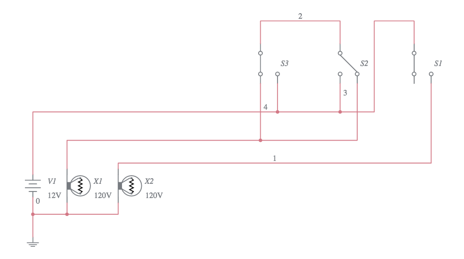 2 way switch Multisim Live