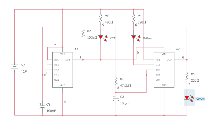 1way traffic light (1) Multisim Live