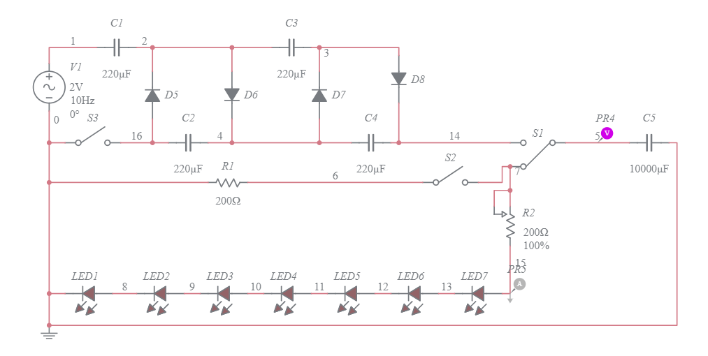 Voltage multiplier Multisim Live