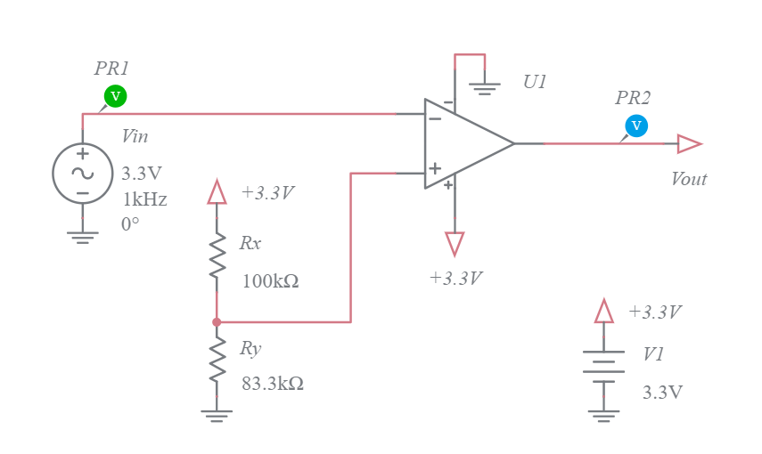 Input Comparator Multisim Live