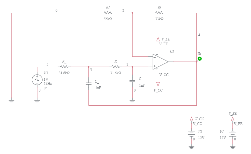 Second Order Low Pass Butterworth Filter Multisim Live