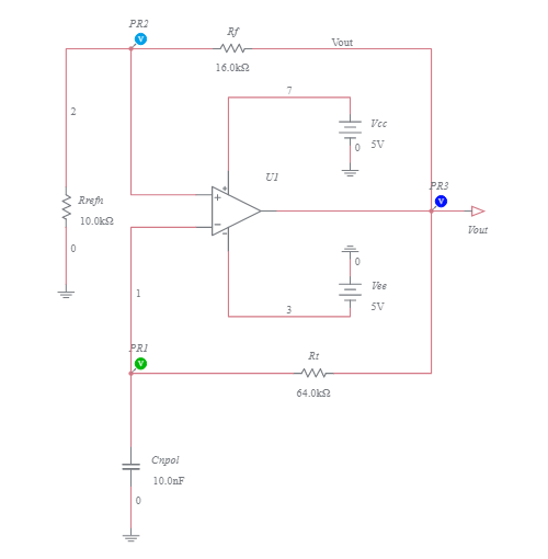 Comparator / Operational Amplifier RC Astable Multivibrator
