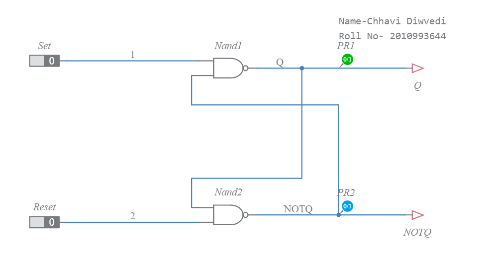SR Latch Multisim Live