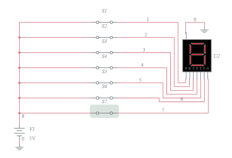 7Segment LED Display Multisim Live
