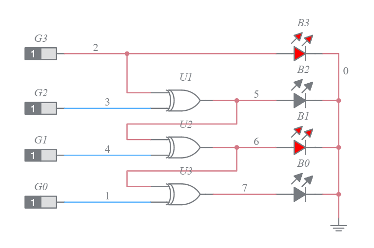 Gray to Binary Decoder Multisim Live