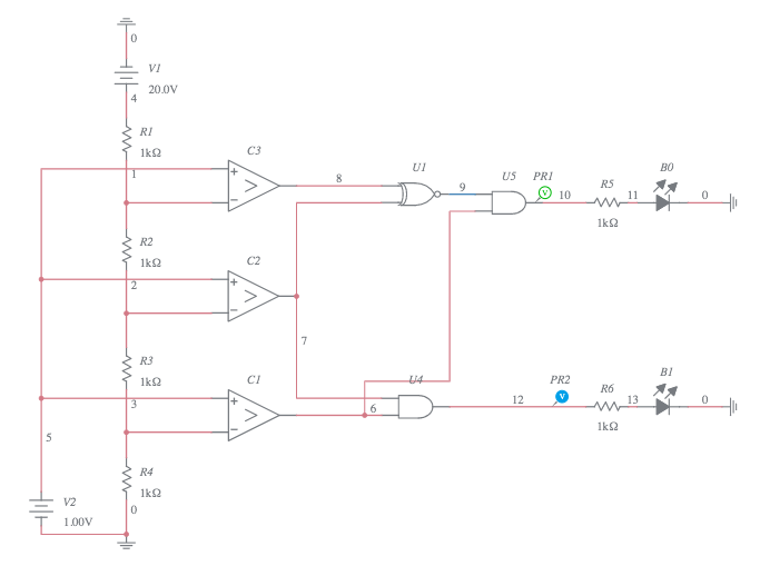 Analog to Digital Converter (ADC) Multisim Live