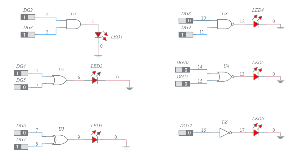 ECE 151 E06(i) Verification of Basic and Universal Gates Multisim Live
