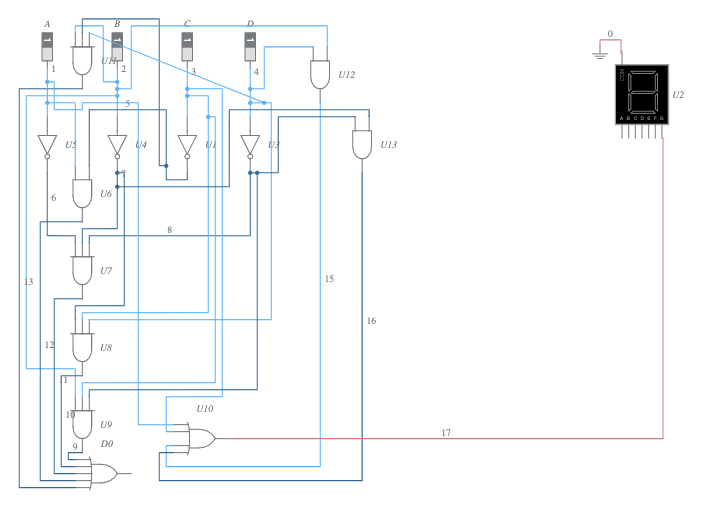 Seven Segment Display!! Multisim Live