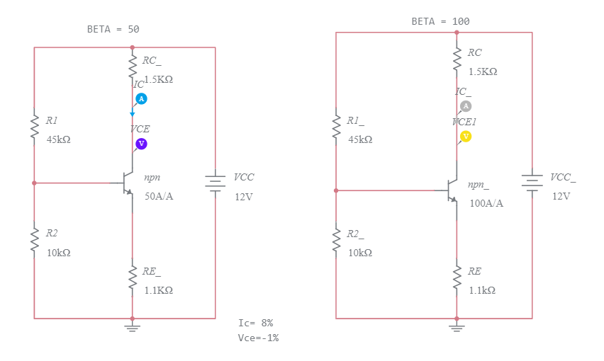 VOLTAGE DIVIDER BIAS CONFIGURATION - Multisim Live