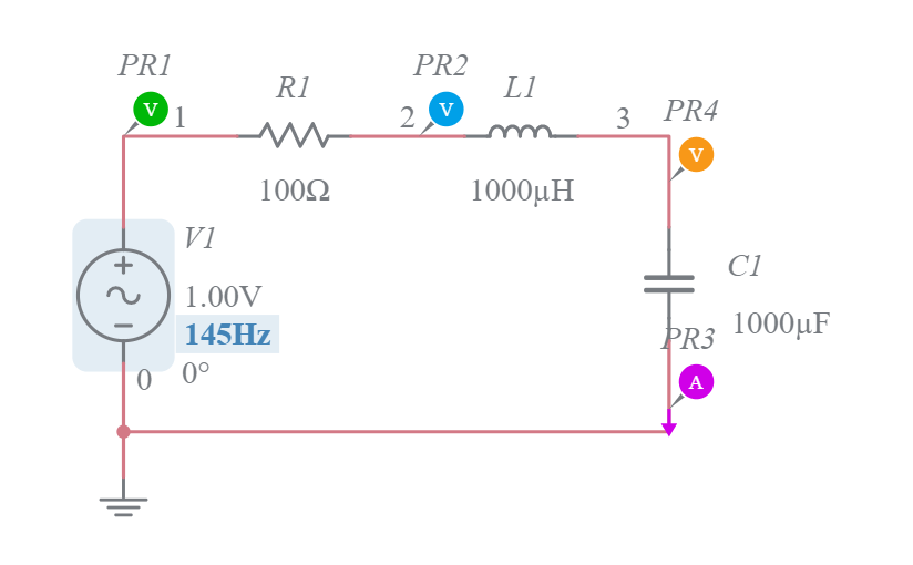 LC circuit Multisim Live