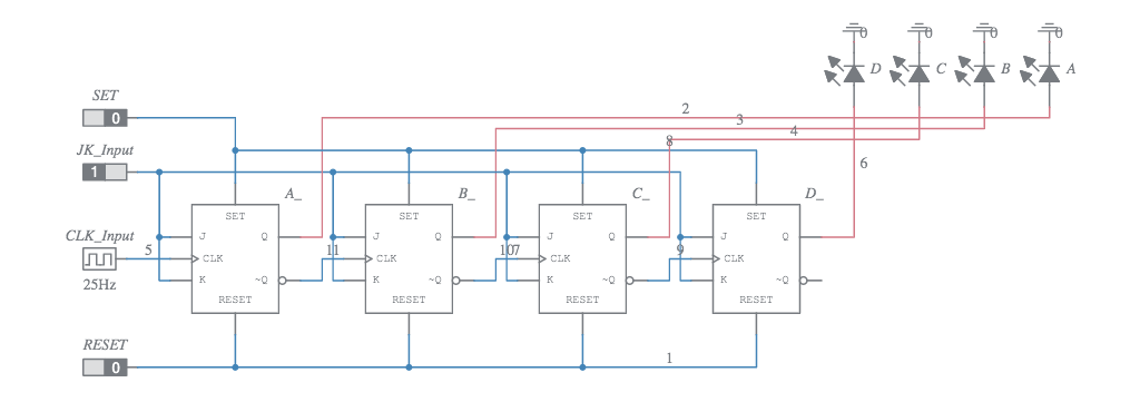 4 Bit Binary Counter Circuit Diagram