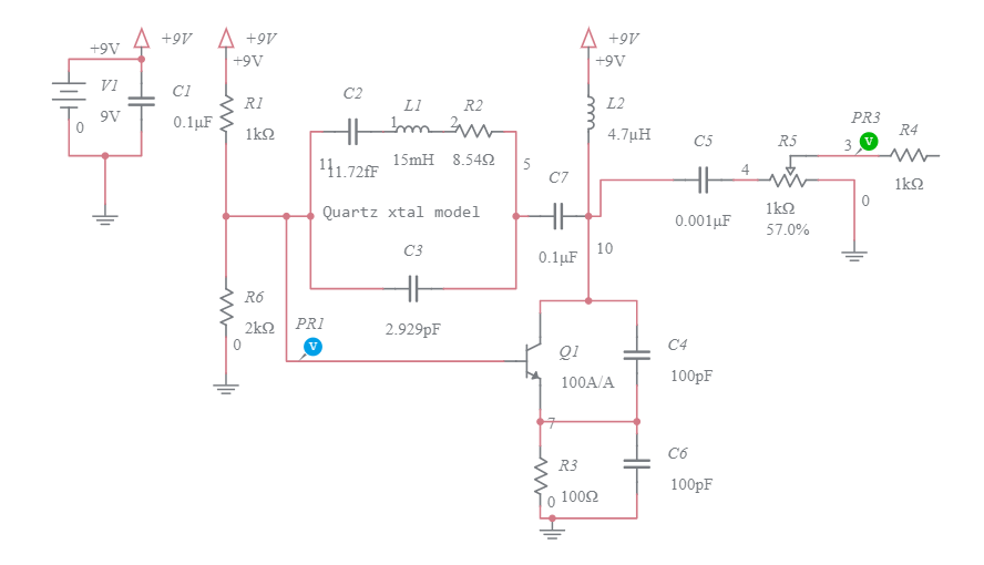 RF carrier generator Multisim Live