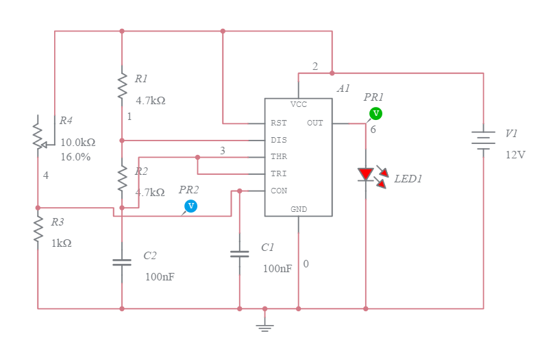 Copy of 555 Timer Voltage Controlled Oscillator - Multisim Live