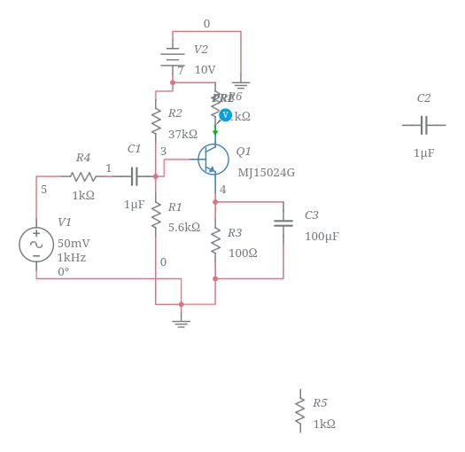 class A power amplifier (1) (1) Multisim Live