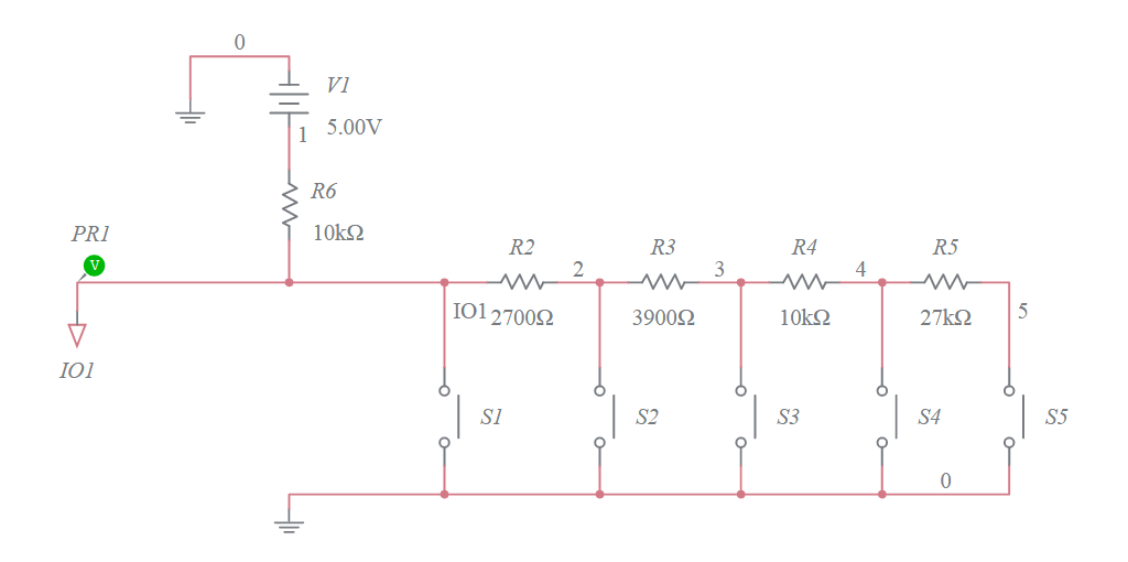 Pulsador analogico Multisim Live