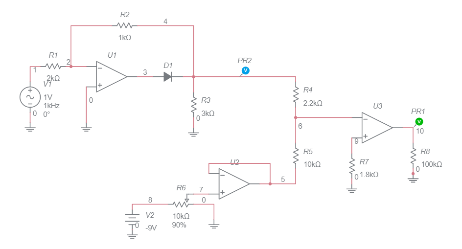 threshold detector Multisim Live