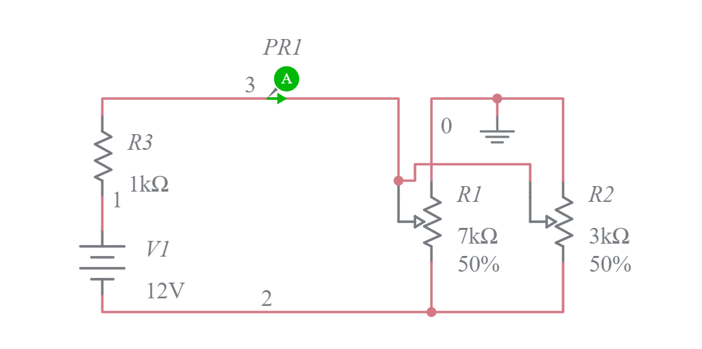 Double potentiometer Multisim Live